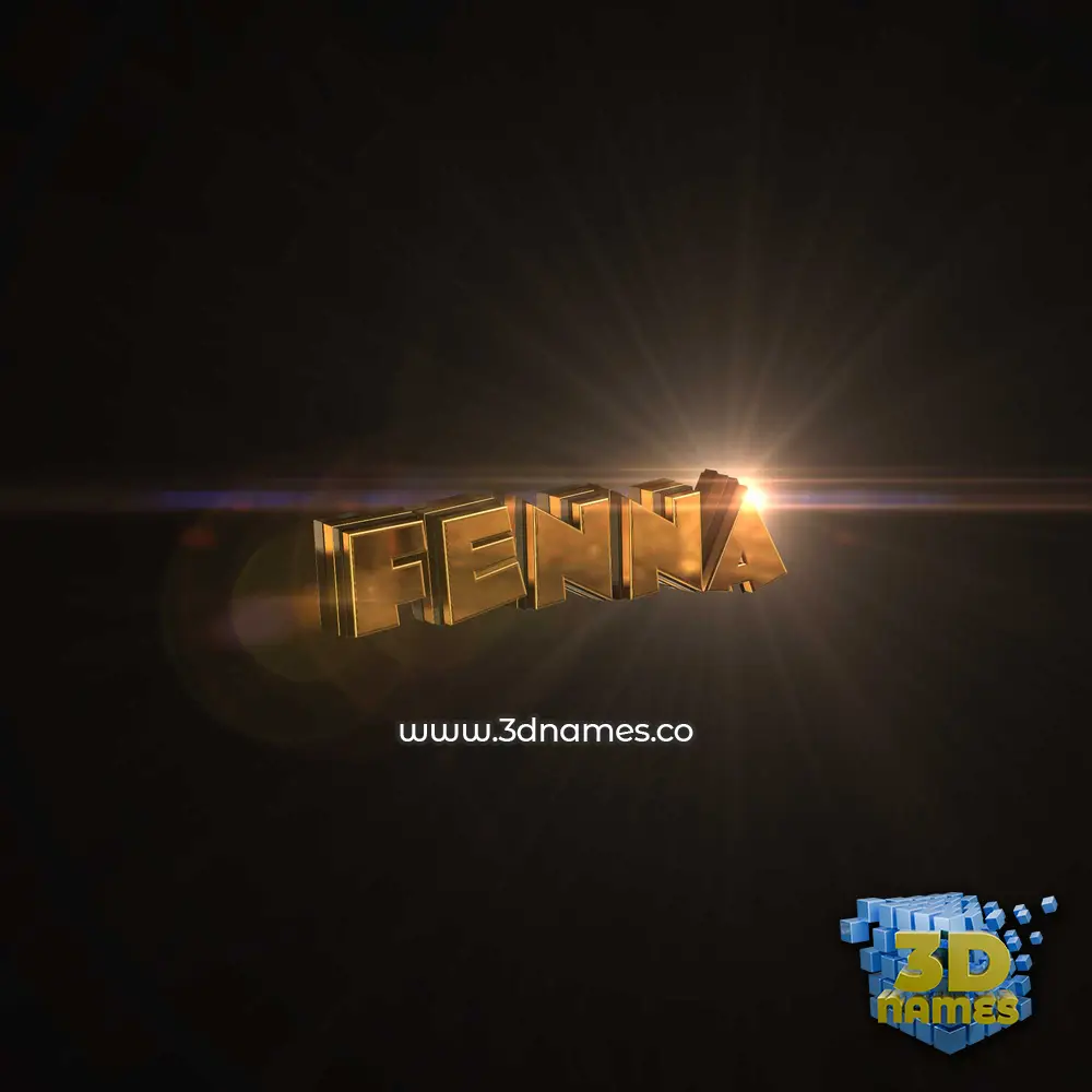 fenna in Golden Sparkle style - 3D name wallpaper