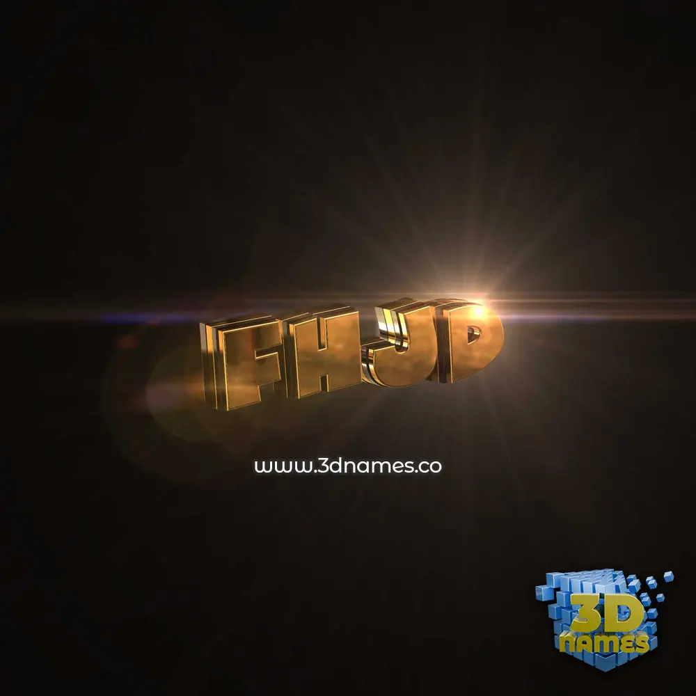 fhjd in Golden Sparkle style - 3D name wallpaper