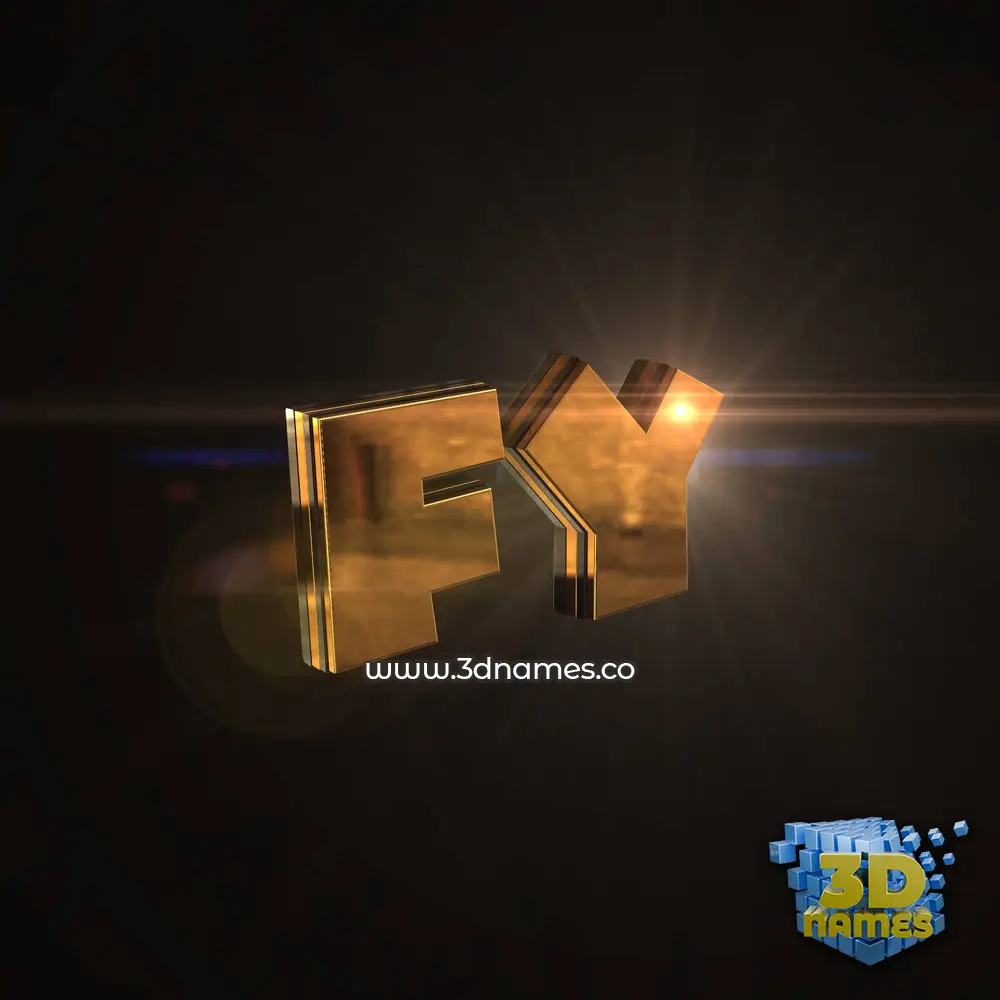 fy in Golden Sparkle style - 3D name wallpaper
