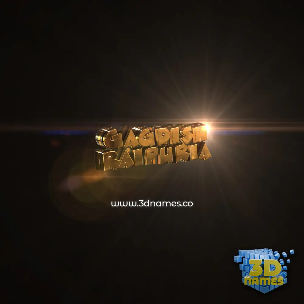gagdish raipuria in Golden Sparkle style - 3D name wallpaper