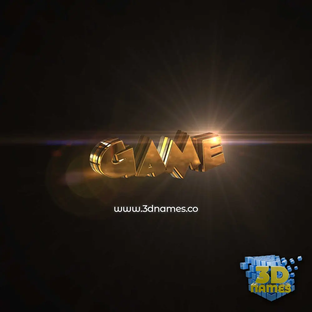 game in Golden Sparkle style - 3D name wallpaper