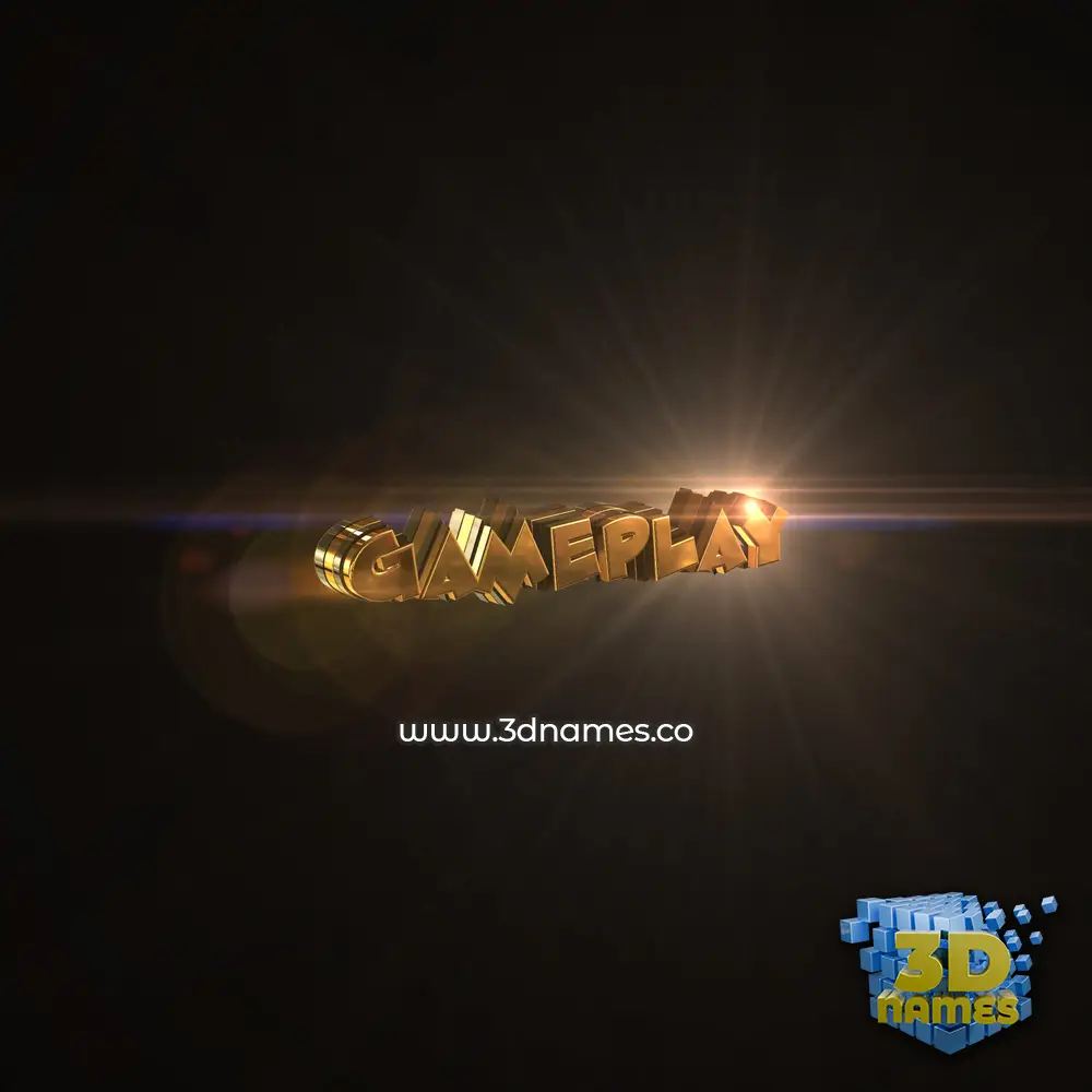 gameplay in Golden Sparkle style - 3D name wallpaper