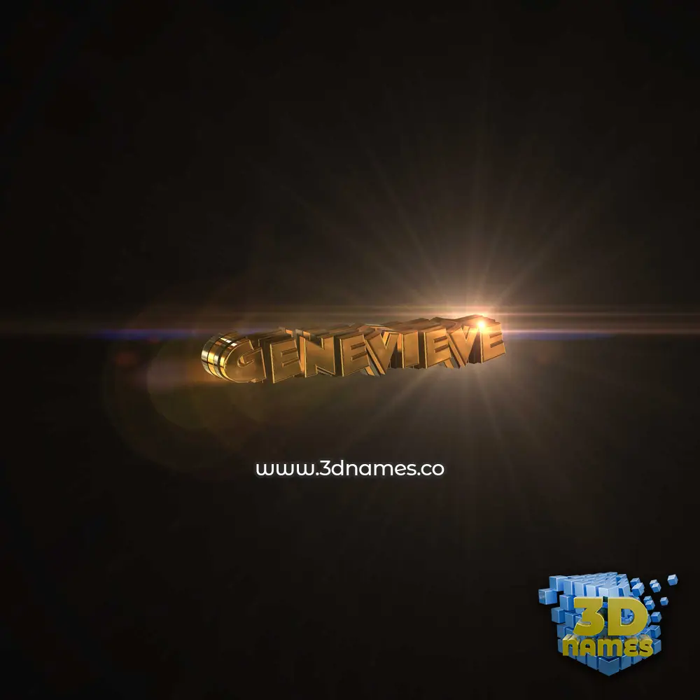 genevieve in Golden Sparkle style - 3D name wallpaper