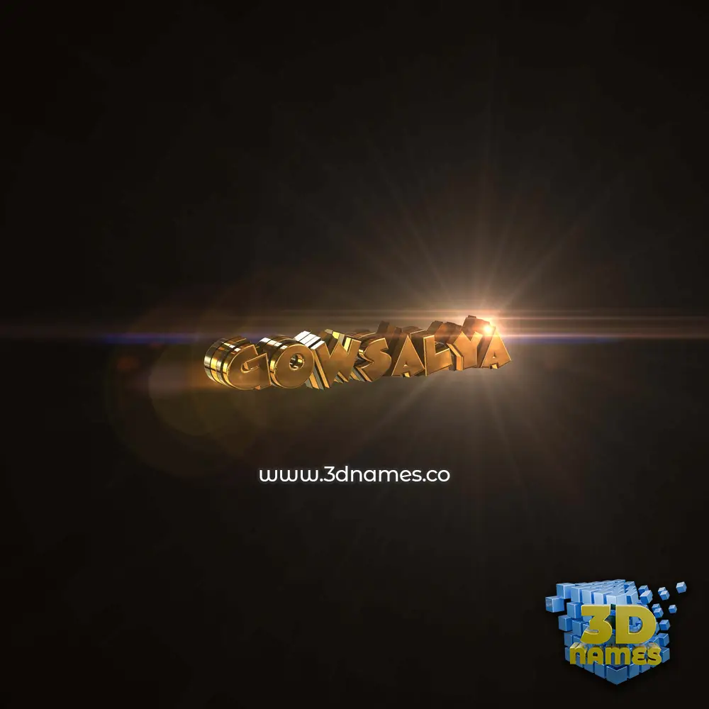 gowsalya in Golden Sparkle style - 3D name wallpaper