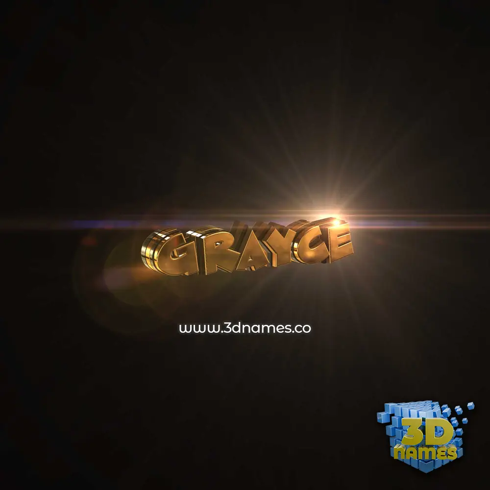 grayce in Golden Sparkle style - 3D name wallpaper