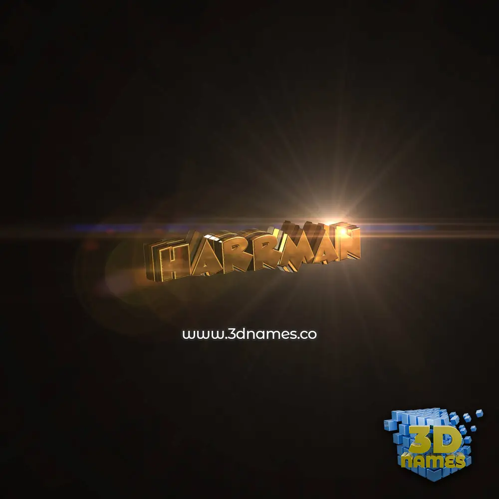 harrman in Golden Sparkle style - 3D name wallpaper