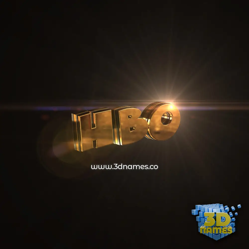 hbo in Golden Sparkle style - 3D name wallpaper
