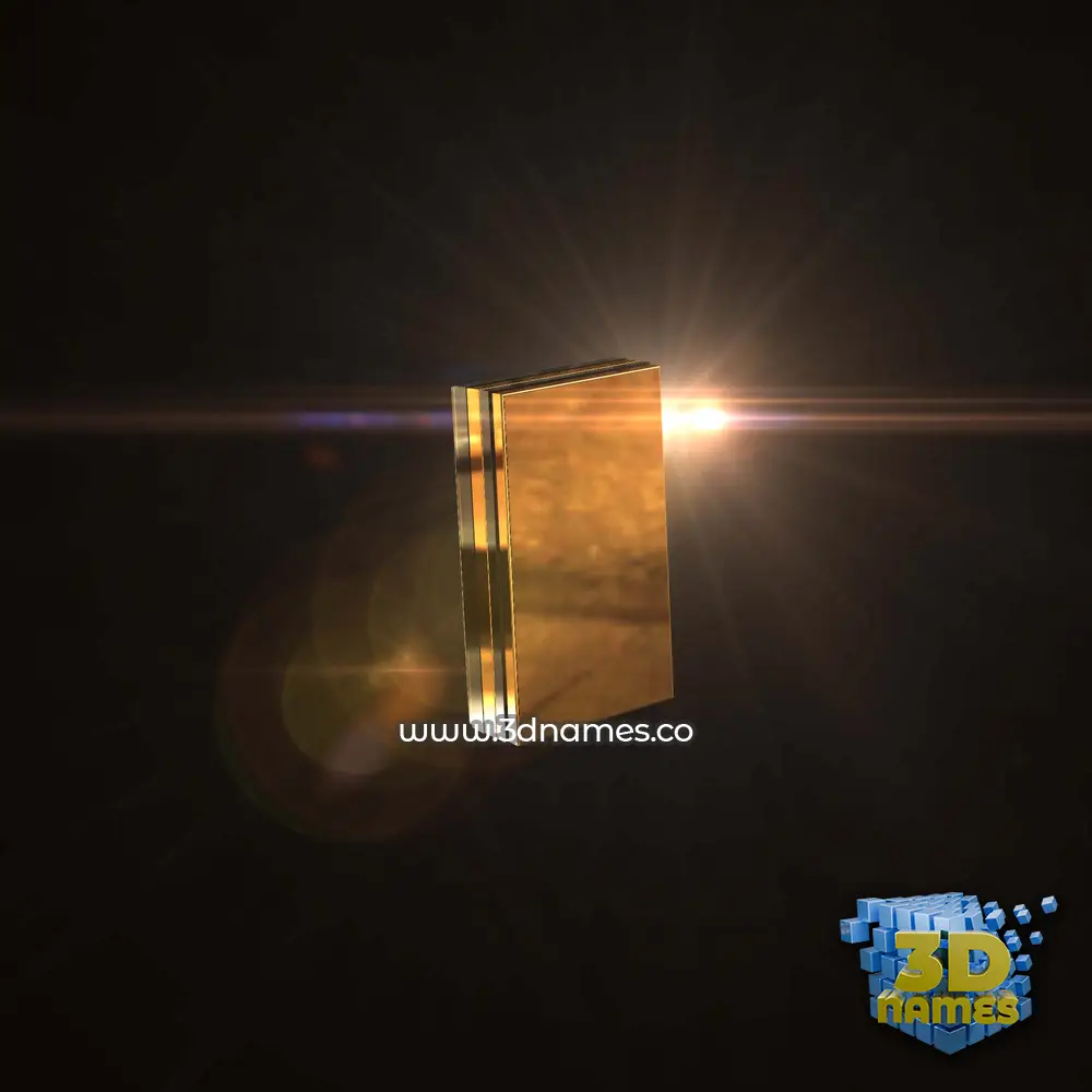 i in Golden Sparkle style - 3D name wallpaper