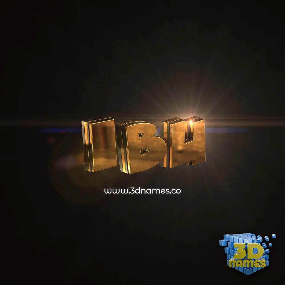ibu in Golden Sparkle style - 3D name wallpaper