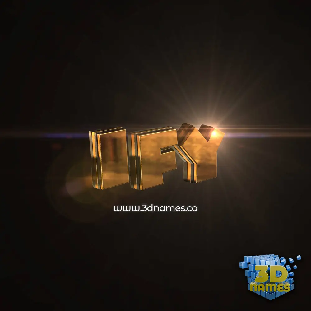 ify in Golden Sparkle style - 3D name wallpaper