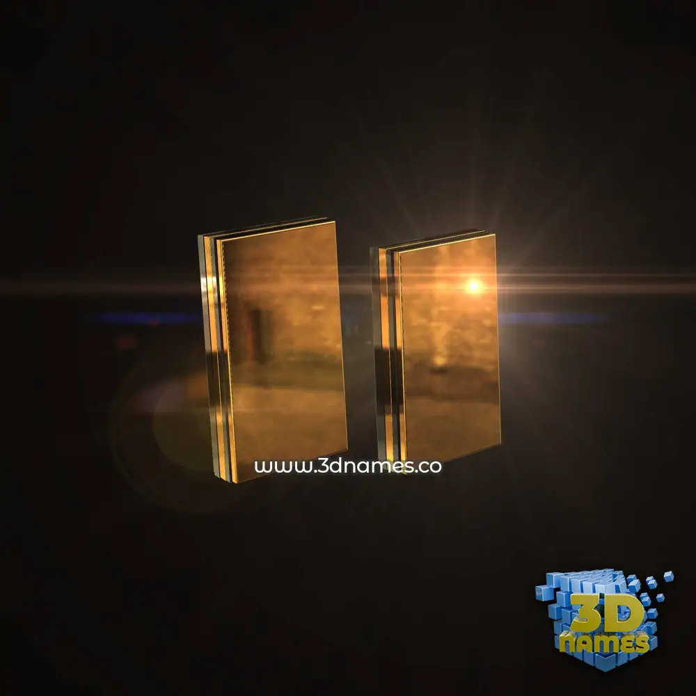 ii in Golden Sparkle style - 3D name wallpaper