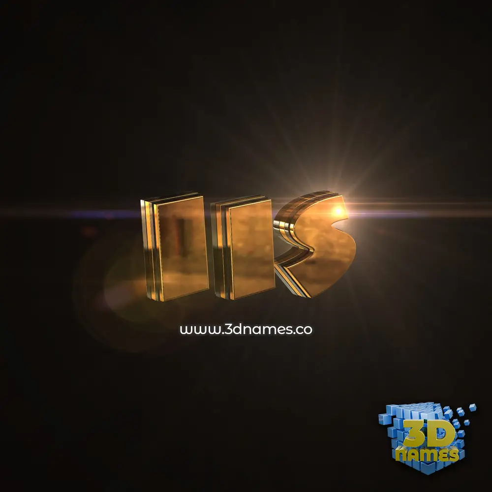 iis in Golden Sparkle style - 3D name wallpaper