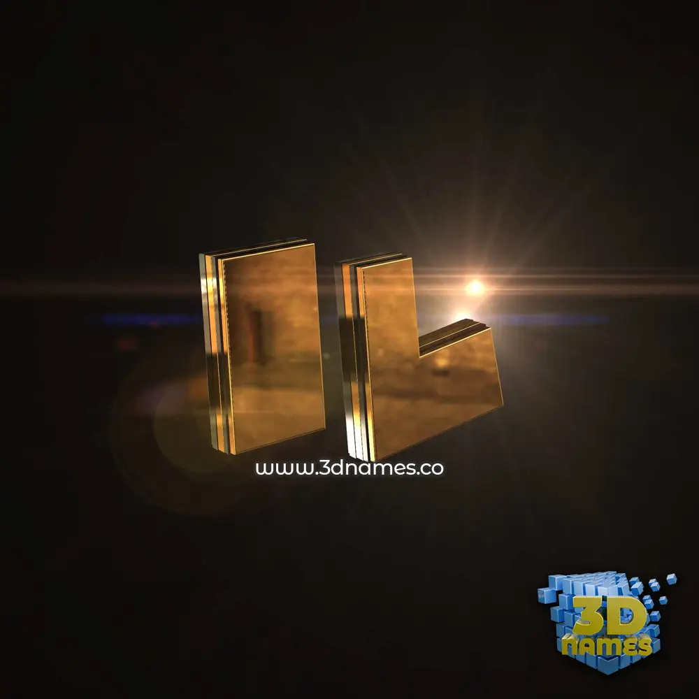 il in Golden Sparkle style - 3D name wallpaper