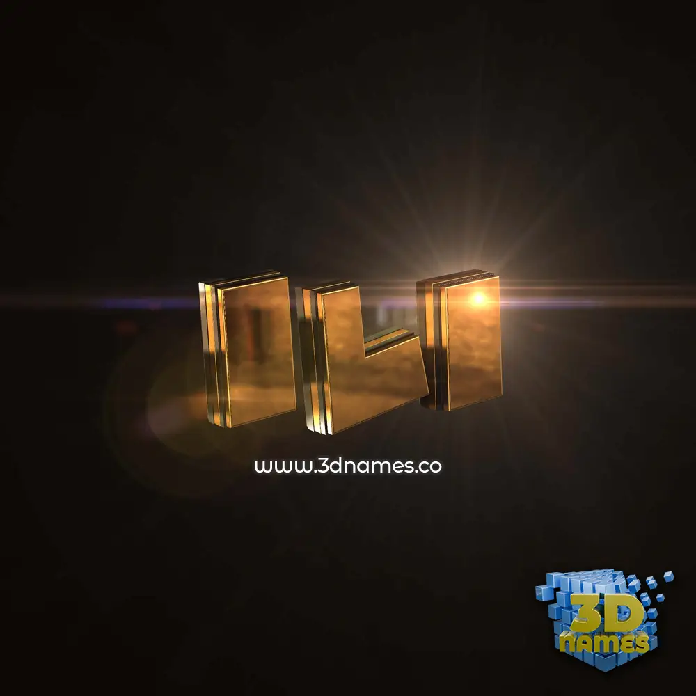 ili in Golden Sparkle style - 3D name wallpaper