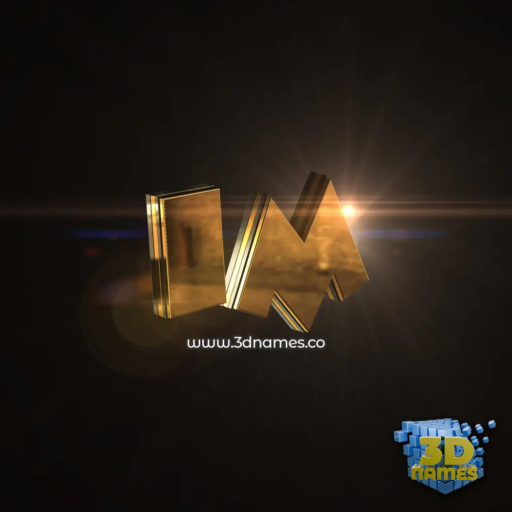 im in Golden Sparkle style - 3D name wallpaper