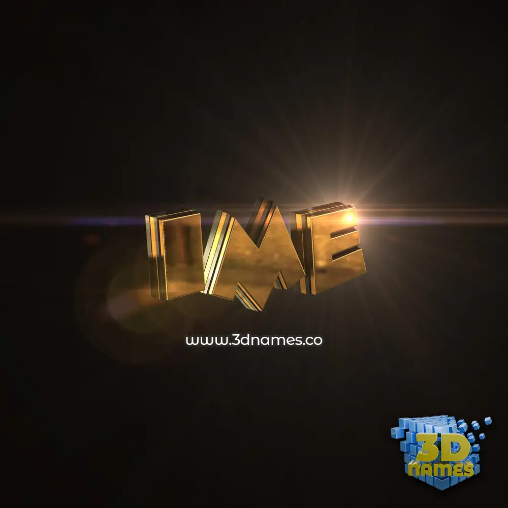 ime in Golden Sparkle style - 3D name wallpaper