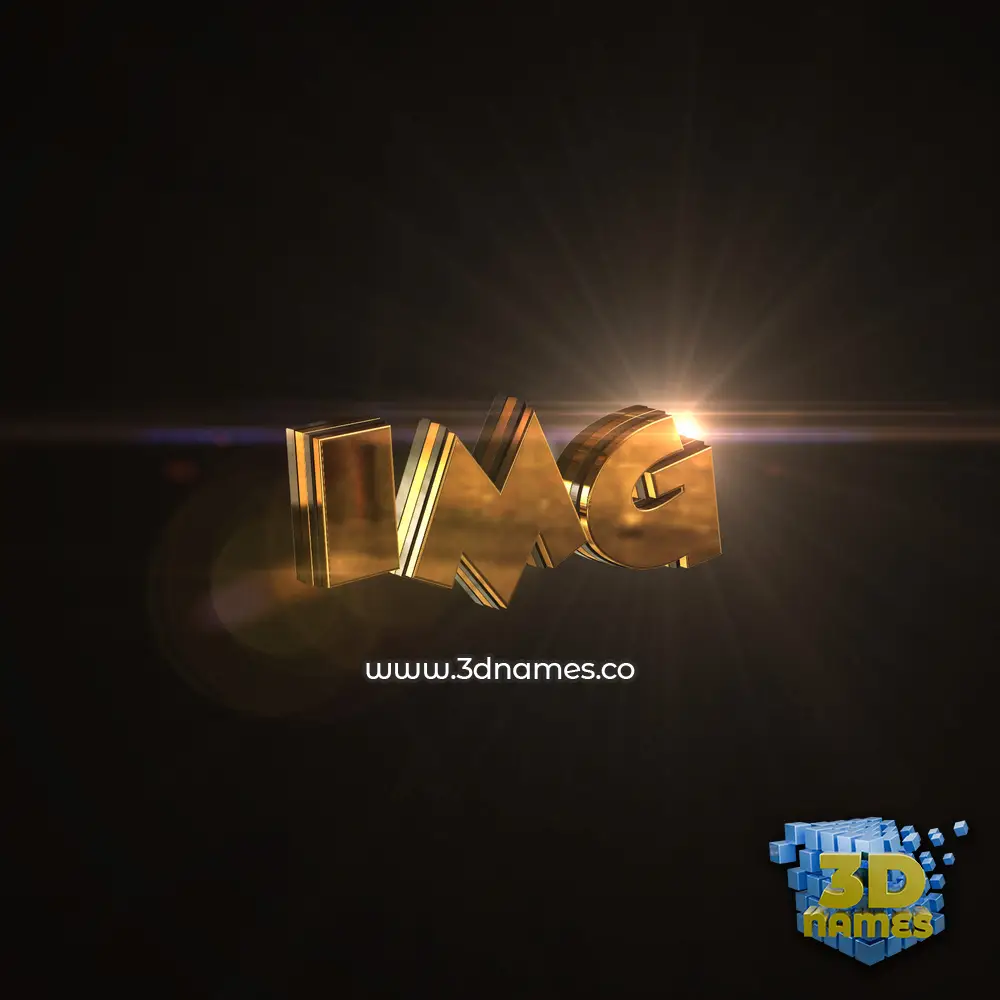 img in Golden Sparkle style - 3D name wallpaper