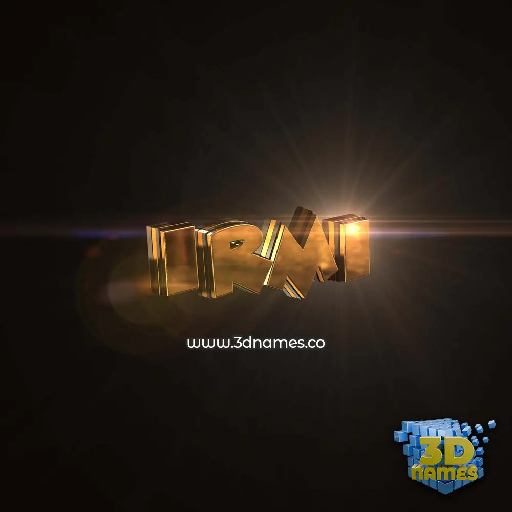 irmi in Golden Sparkle style - 3D name wallpaper