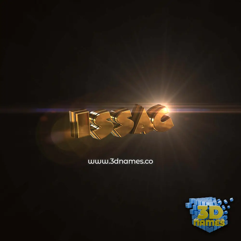 issac in Golden Sparkle style - 3D name wallpaper