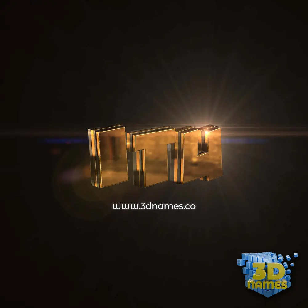 itu in Golden Sparkle style - 3D name wallpaper