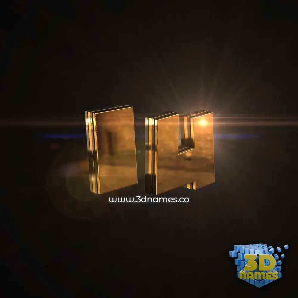 iu in Golden Sparkle style - 3D name wallpaper