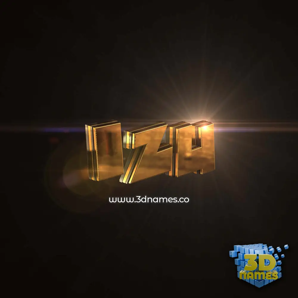 izu in Golden Sparkle style - 3D name wallpaper