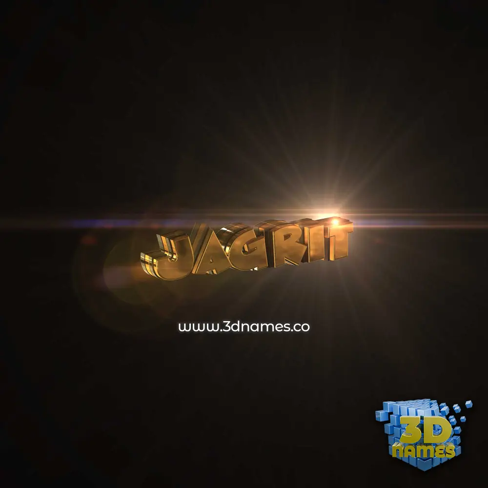 jagrit in Golden Sparkle style - 3D name wallpaper