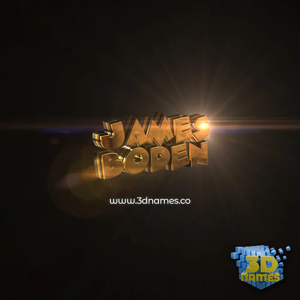 james boden in Golden Sparkle style - 3D name wallpaper