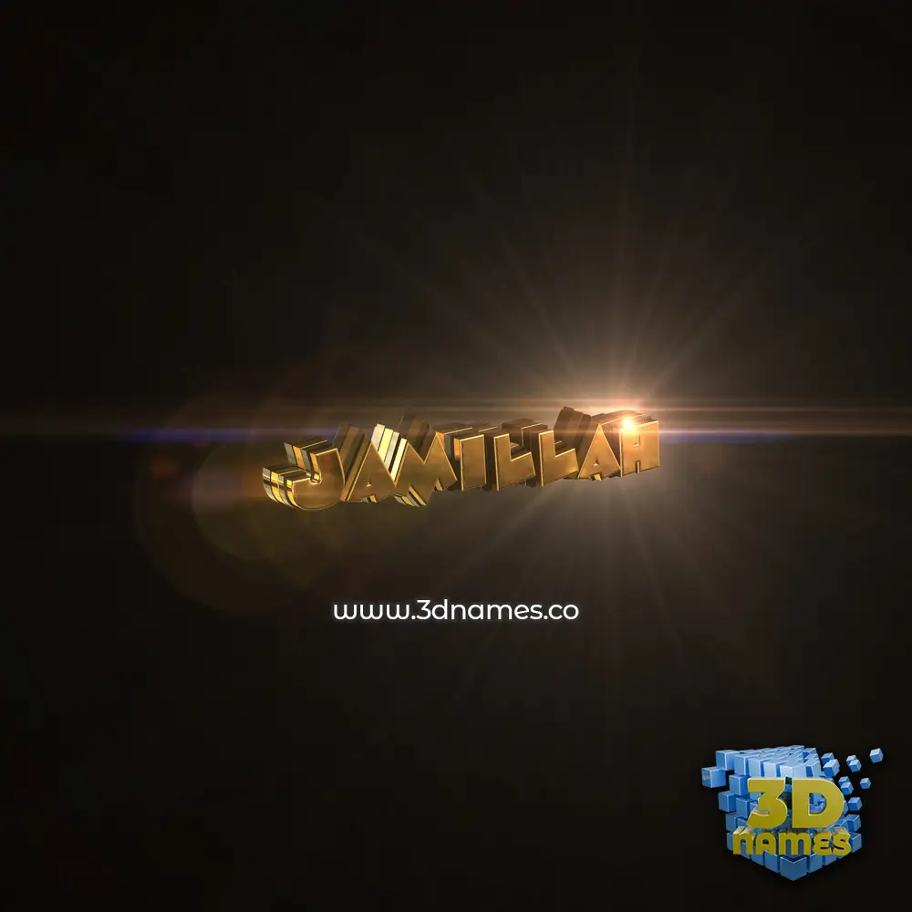 jamillah in Golden Sparkle style - 3D name wallpaper