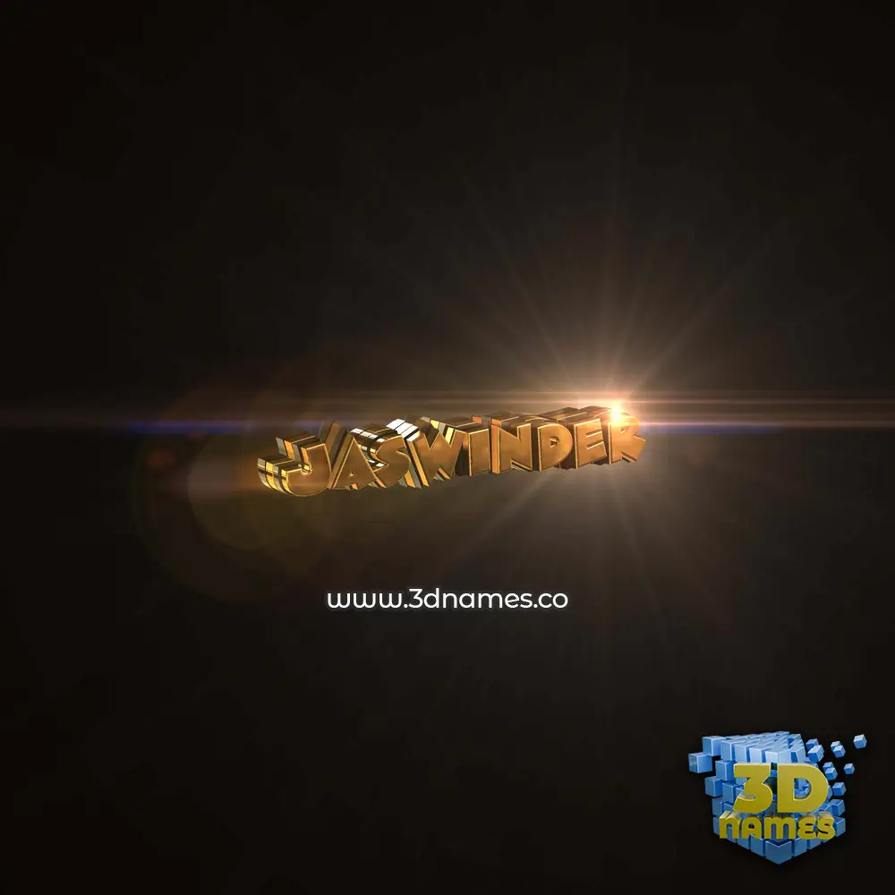 jaswinder in Golden Sparkle style - 3D name wallpaper