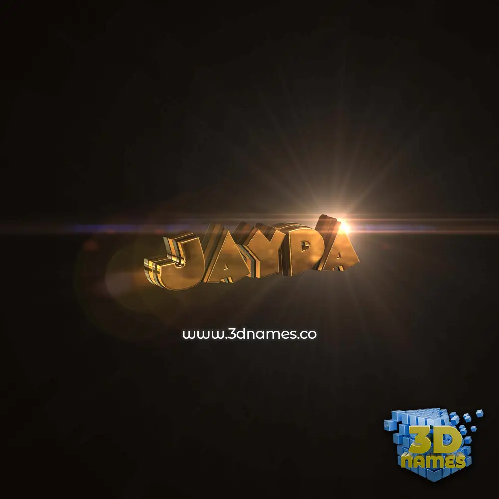 jayda in Golden Sparkle style - 3D name wallpaper