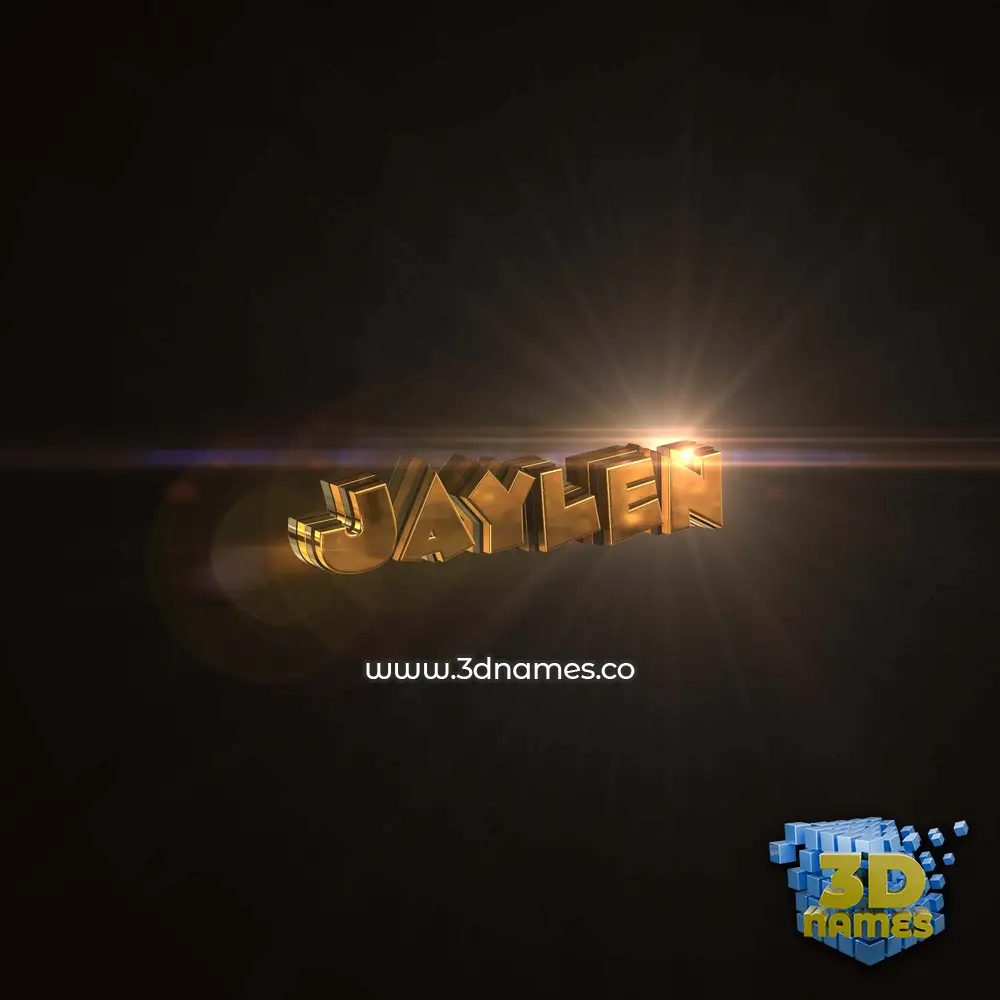 jaylen in Golden Sparkle style - 3D name wallpaper