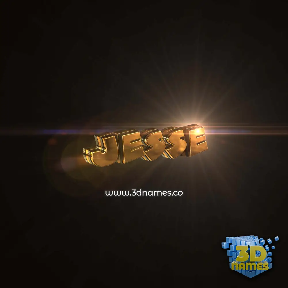 jesse in Golden Sparkle style - 3D name wallpaper