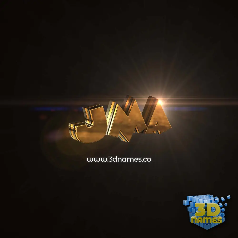 jma in Golden Sparkle style - 3D name wallpaper