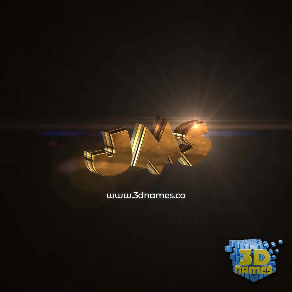 jms in Golden Sparkle style - 3D name wallpaper