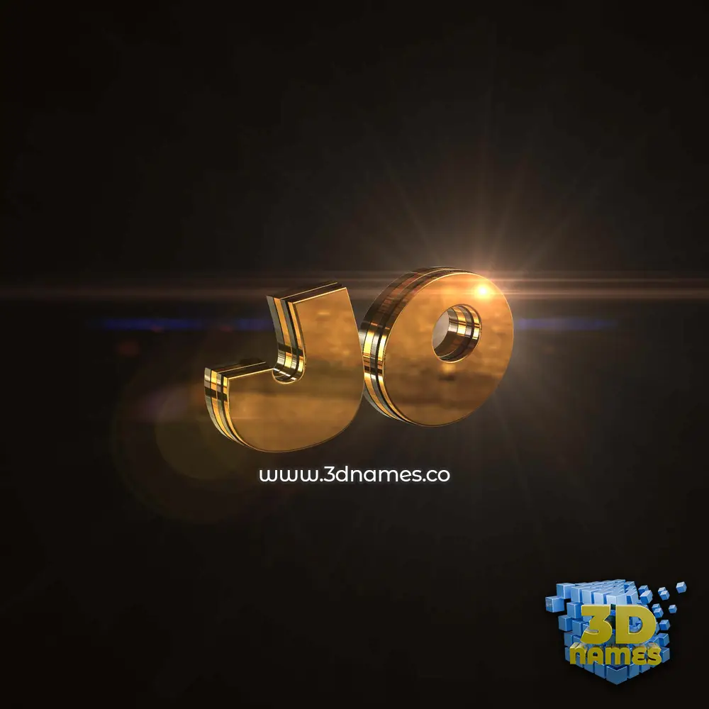 jo in Golden Sparkle style - 3D name wallpaper