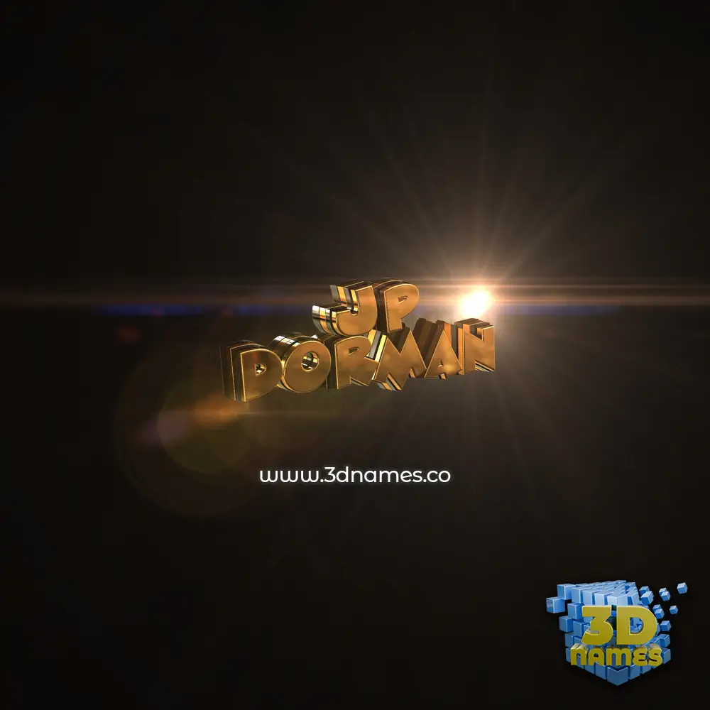 jp dorman in Golden Sparkle style - 3D name wallpaper