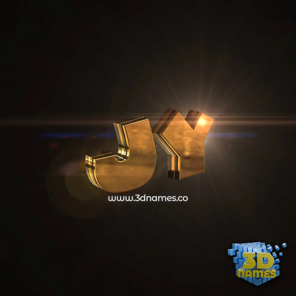 jy in Golden Sparkle style - 3D name wallpaper