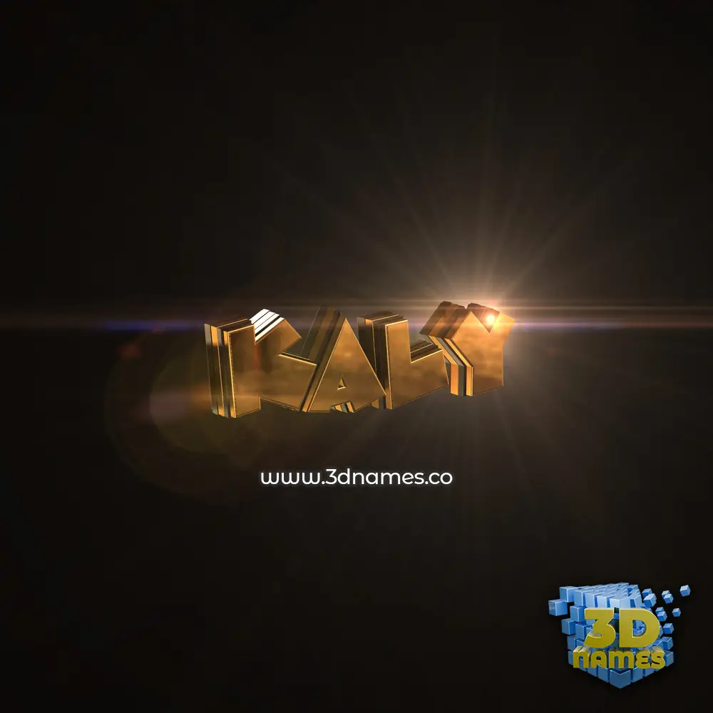 kaly in Golden Sparkle style - 3D name wallpaper