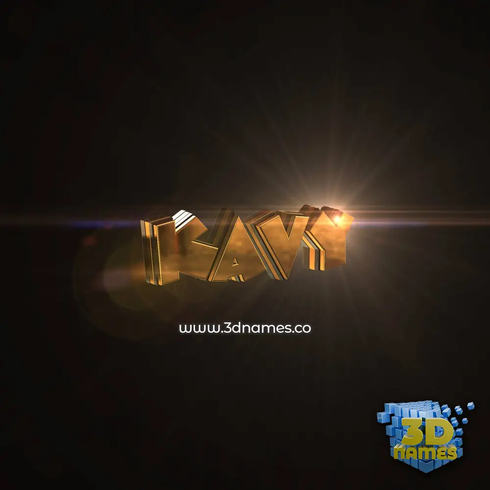 kavy in Golden Sparkle style - 3D name wallpaper