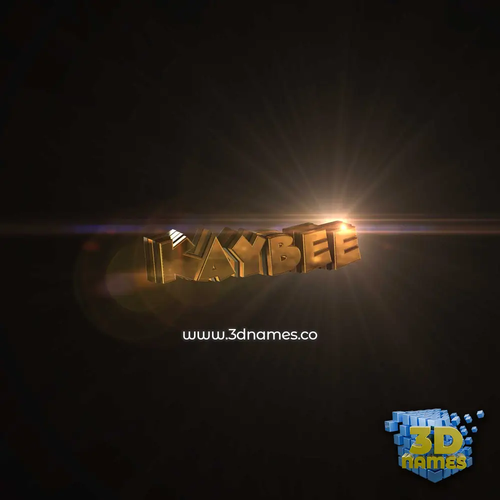kaybee in Golden Sparkle style - 3D name wallpaper