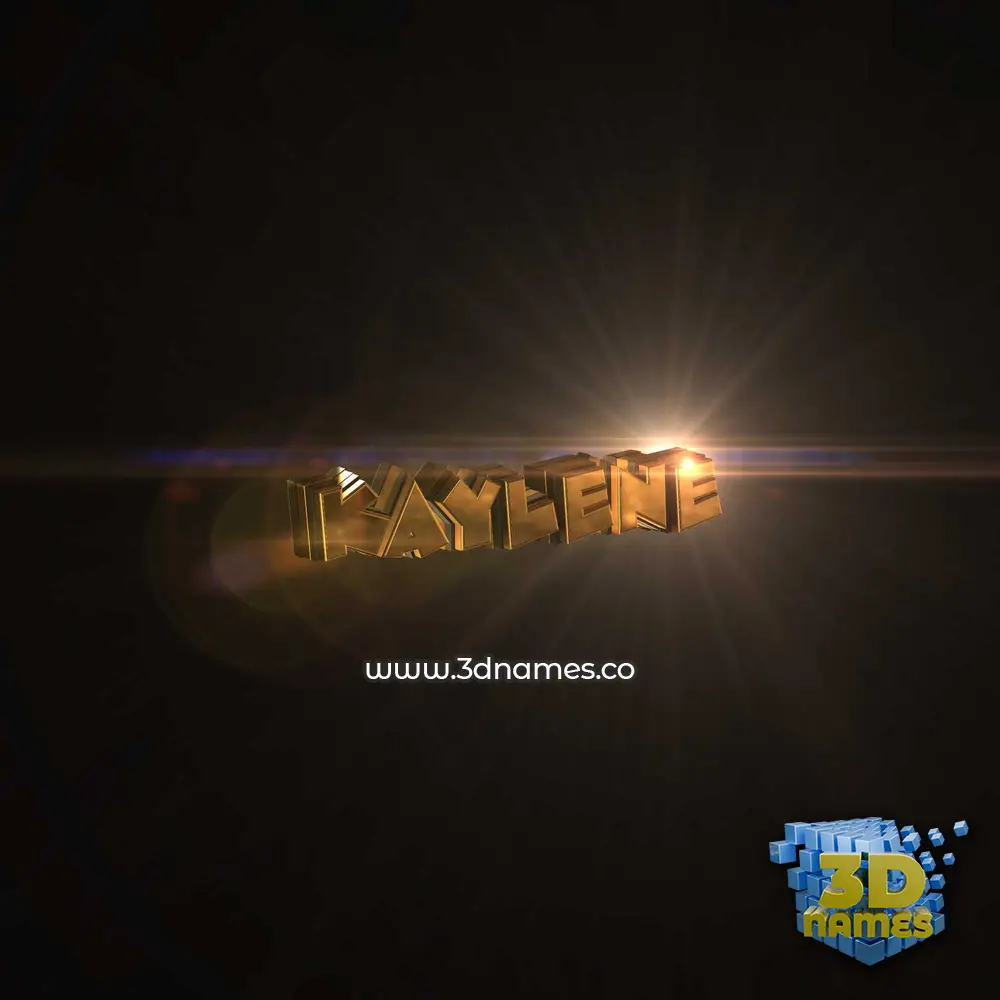 kaylene in Golden Sparkle style - 3D name wallpaper