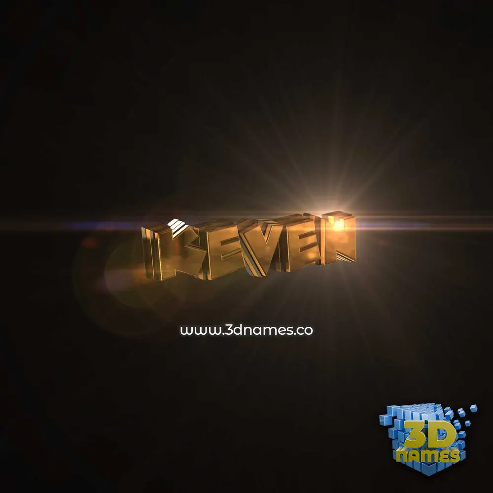 keven in Golden Sparkle style - 3D name wallpaper