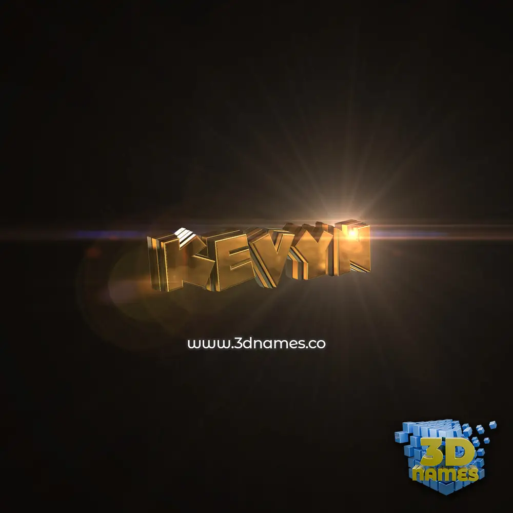 kevyn in Golden Sparkle style - 3D name wallpaper