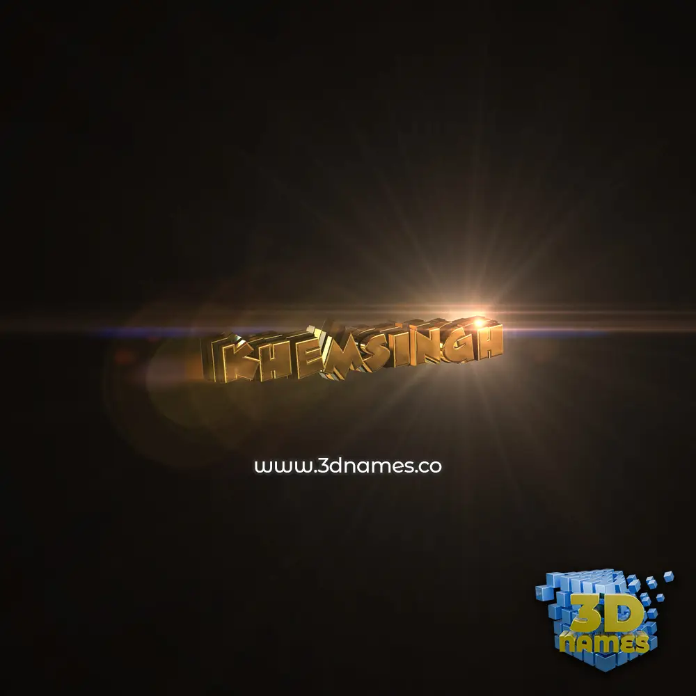 khemsingh in Golden Sparkle style - 3D name wallpaper