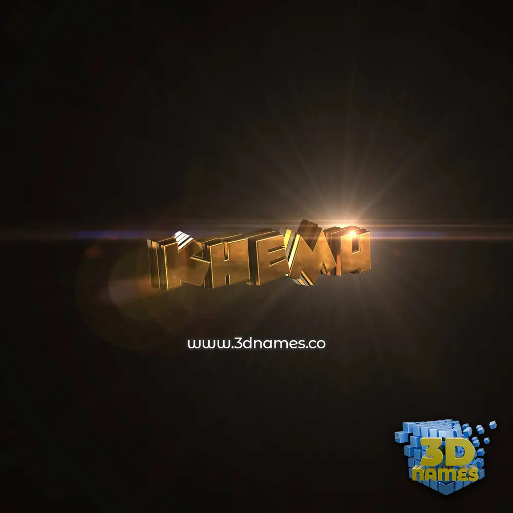 khemu in Golden Sparkle style - 3D name wallpaper