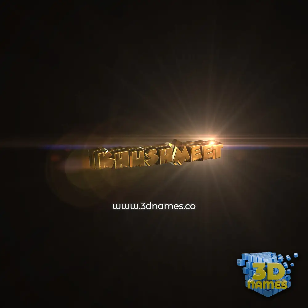khushmeet in Golden Sparkle style - 3D name wallpaper