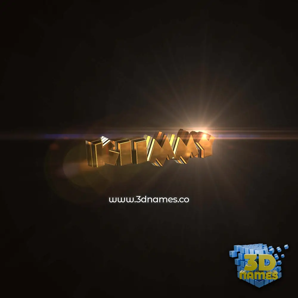 kiimmy in Golden Sparkle style - 3D name wallpaper