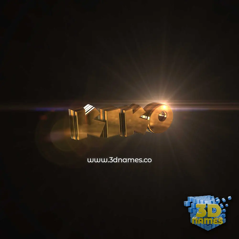 kiko in Golden Sparkle style - 3D name wallpaper