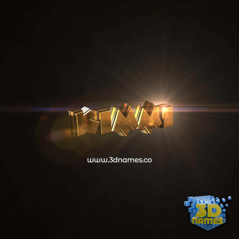 kimmi in Golden Sparkle style - 3D name wallpaper